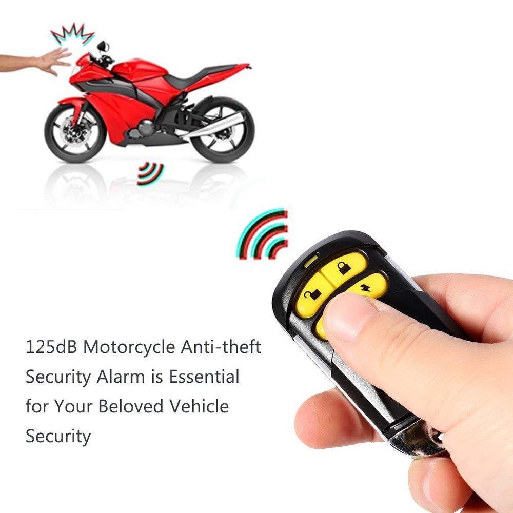 VGEBY Motorcycle Security Kit Anti-Theft Alarm System Remote Control Engine...