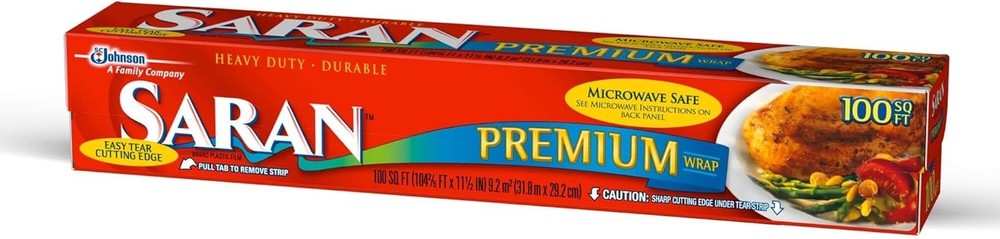 Saran Wrap, 100 Sq Ft, Pack of 12, Red