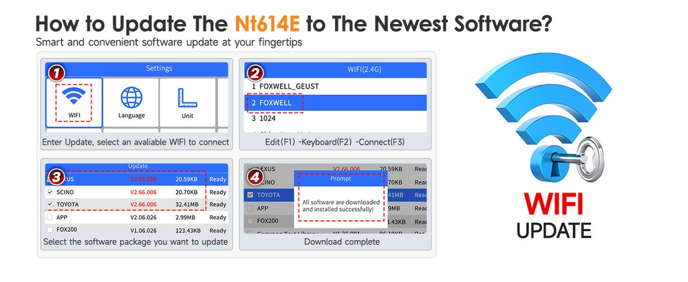 FOXWELL Car OBD2 Diagnostic Scanner ABS SRS Engine AT System Code Reader OIL EPB