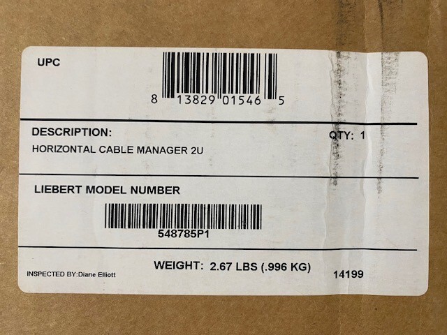Horizontal 2U 19" Rack Mount Cable Manager