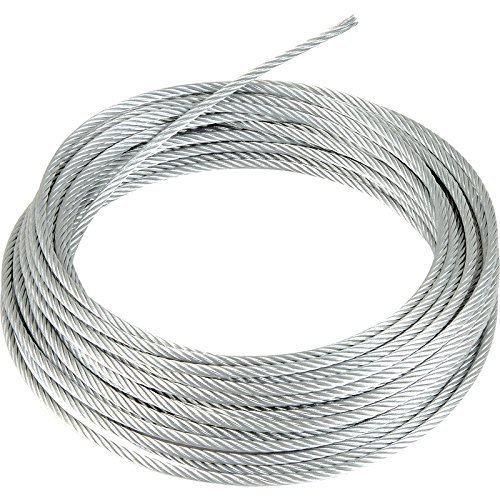 Galvanized Wire rope Cable  3/8", 7x19, 50 ft