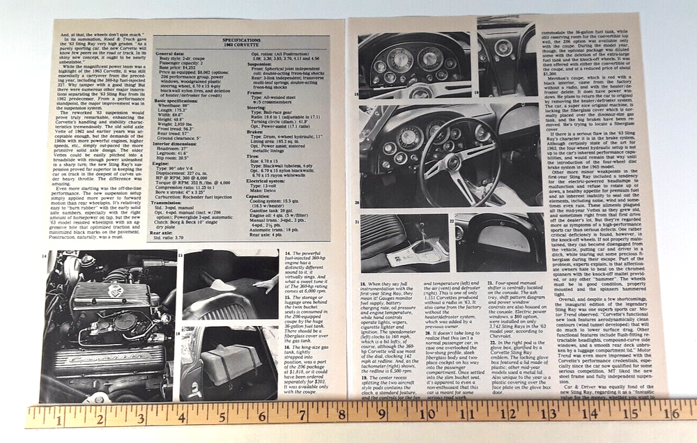 1963 CORVETTE Z06 ORIGINAL 1988 ARTICLE