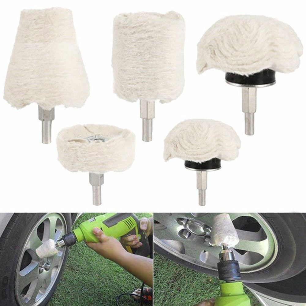 5X Polishing Pad Kit for Drill Buffer Wheels 6MM Shank Professional Grade
