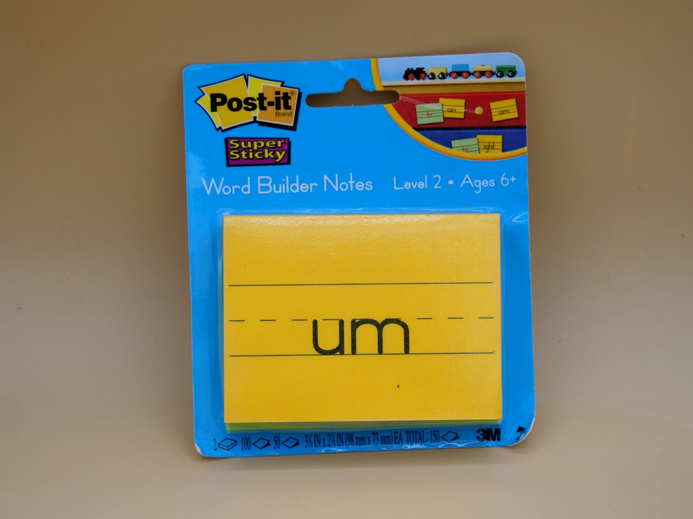 Post-it Super Sticky Word Builder Notes Sealed 100 + 50 Sheets