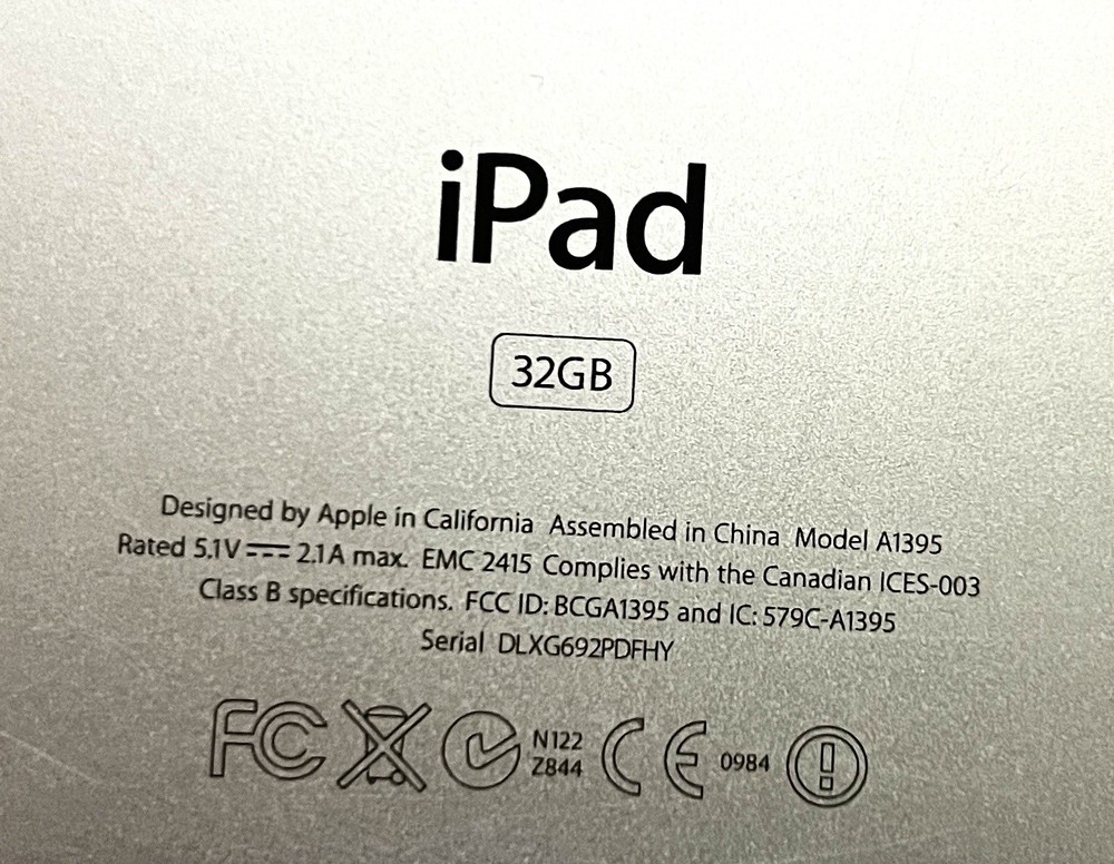 APPLE iPAD 2 32GB A1395
