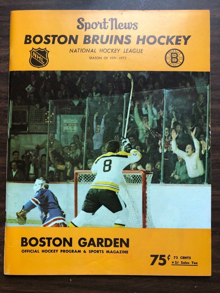BOSTON BRUINS vs PITTSBURGH PENGUINS 3/12/72 Program EXCELLENT - BOBBY ORR