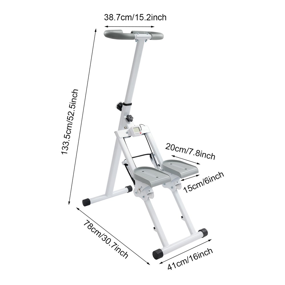 Foldable Stair Climber Stepper - Adjustable Machine for Effective Workouts