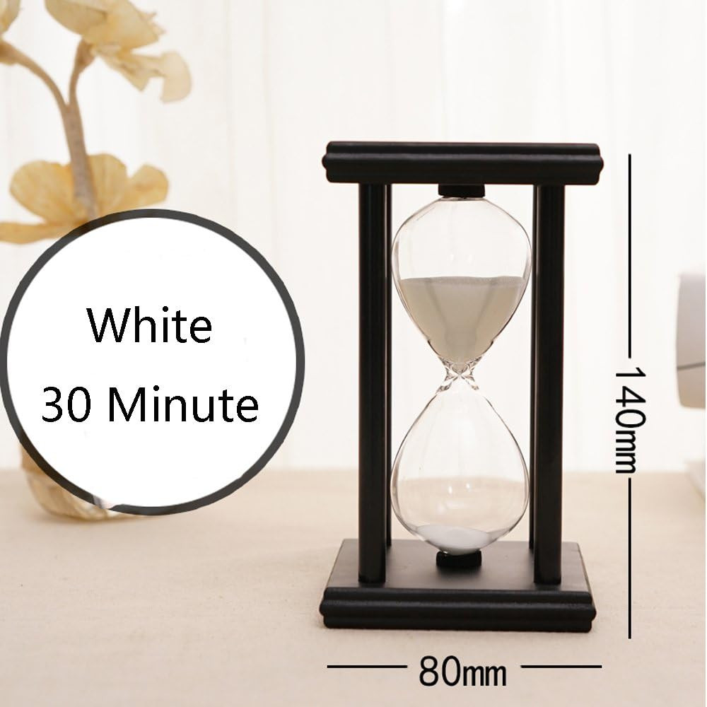 30 Minutes Hourglass Sand Timer, Black Frame Sand Clock