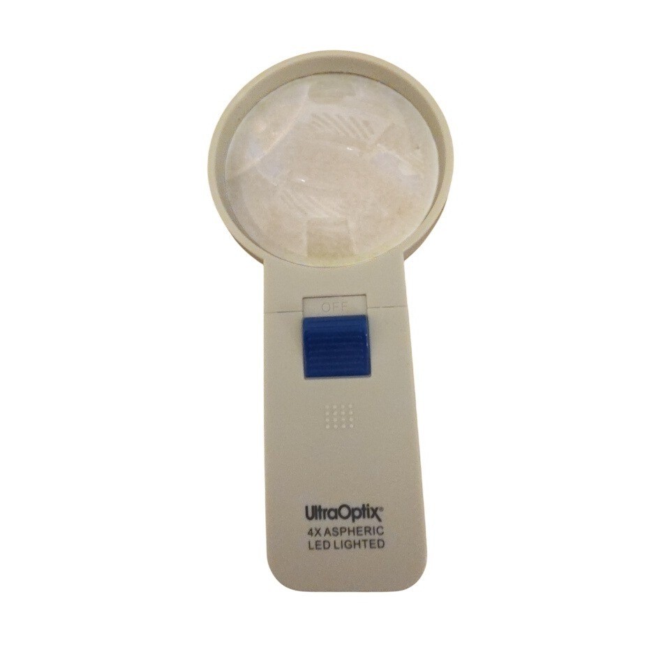 UltraOptix 4X Aspheric LED Lighted Magnifying Glass Handheld Reading Magnifier