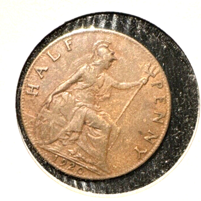 Great Britain 1920 half penny KM 809 VF/XF