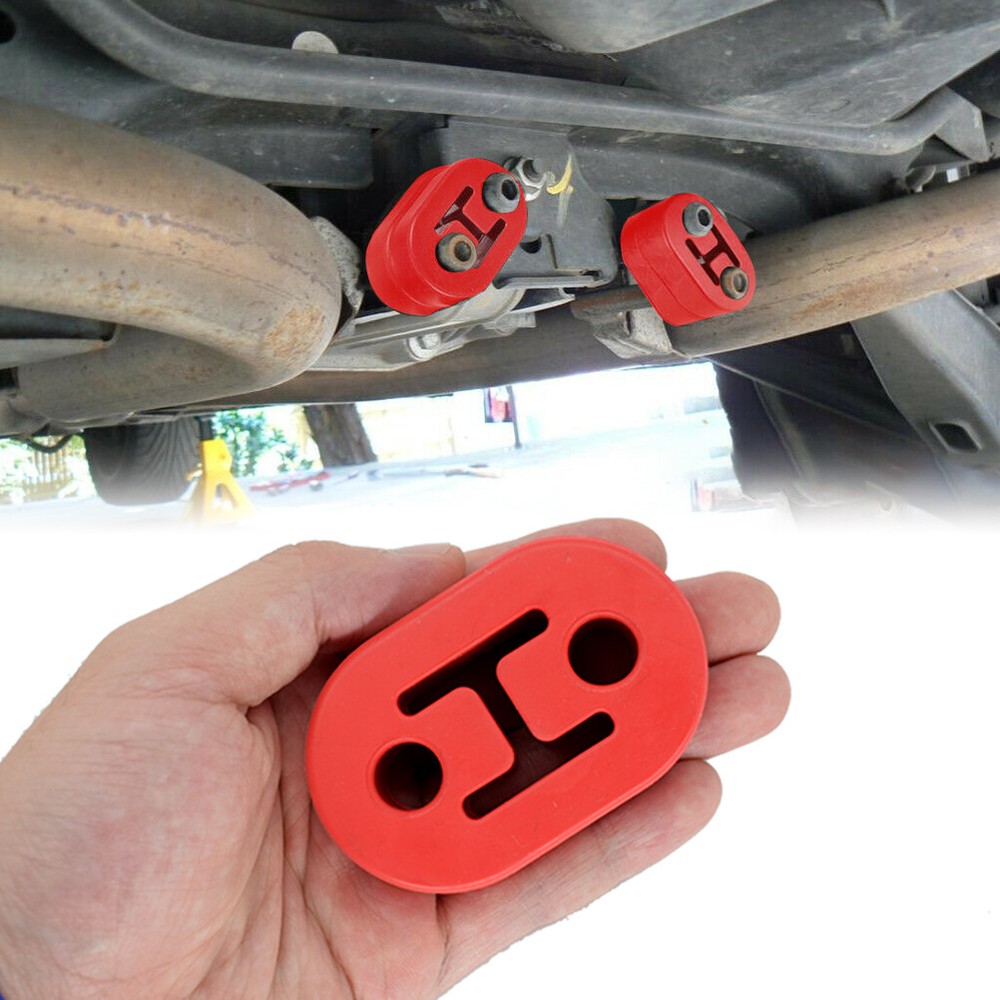 x2 Polyurethane Exhaust Tail Pipe Mount Holder Brackets Hanger Insulator Rubber