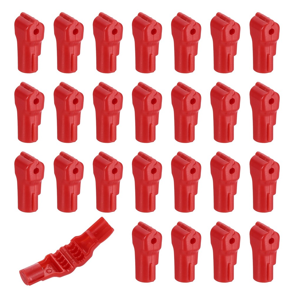 100pcs Peg Hook Locks 4mm Pegboard Display Hook Stop Locks to Secure Cargo Red