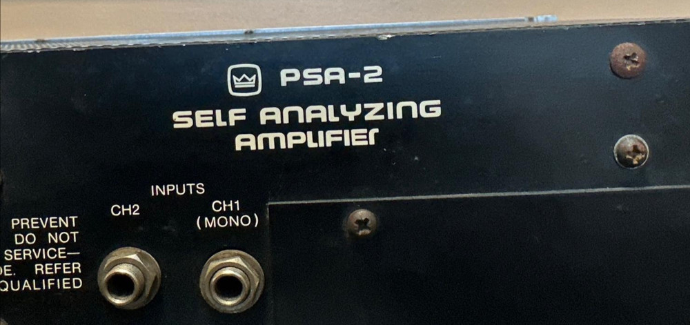 Crown PSA-2 Self-Analyzing Power Amplifier. Untested! Turns on!