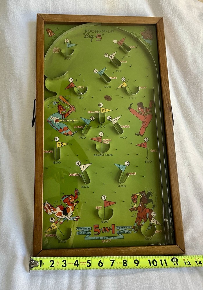 Poosh-M-Up Big 5 Pinball Game