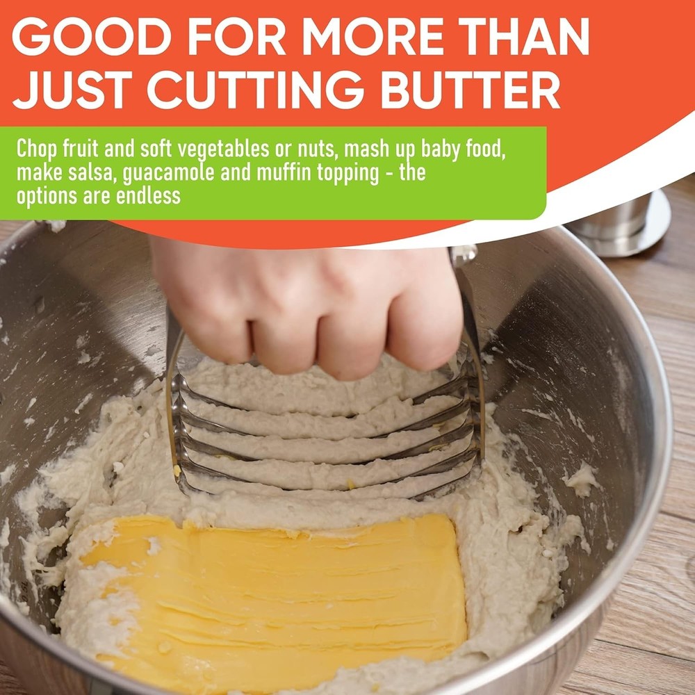 Rust-Resistant Medium Dough Blender - Effortlessly Blend Cold Butter for Baking