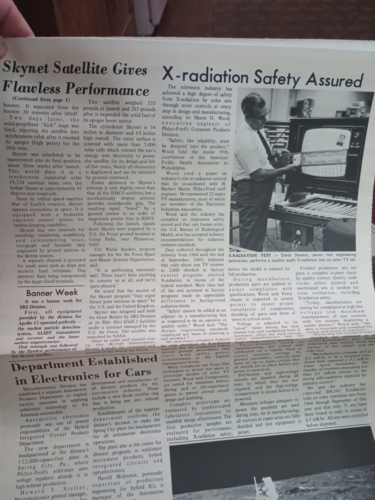 2 Original 1969 Philco Light Newspapers Apollo 11