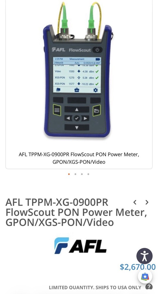 FLOWSCOUT POWER METER FOR PON/FTTX