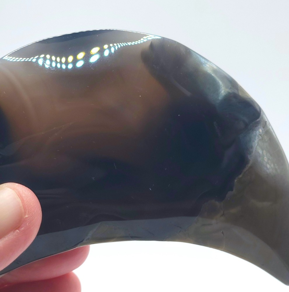Volcano Agate Moon #3- UV Reactive- WYSIWYG