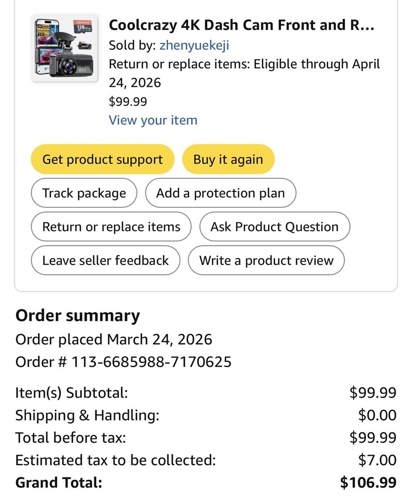 GPS Tracking, Car Camera 4K 5G Wifi, App Control