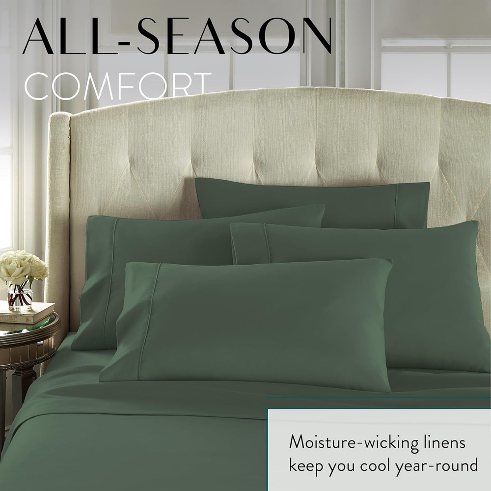 Bed Sheet Set King Size for Hot Sleepers, Hotel Premium Sheets