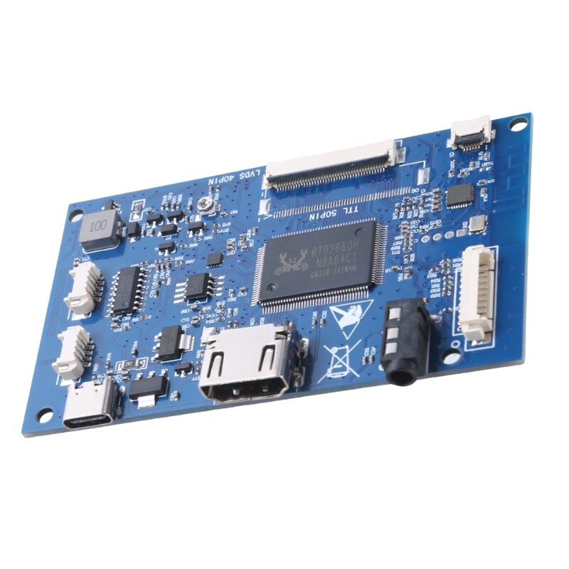 40pin LVDS Driver Board LCD Screen Controller Module Board 1-channel for 7" 8"