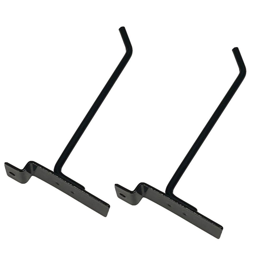 6" Slatwall Hook Panel Display Hooks, 1/4" Thickness Metal, Black - PACK 12