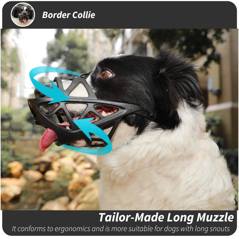 Dog Muzzle Soft Basket Muzzle for Medium Large Sized Dog Labrador Golden Germ...