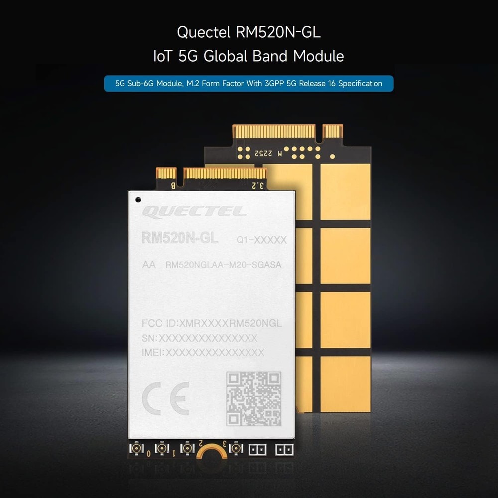 Quectel RM520N-GL IoT 5G Global Band Module, 5G Sub-6G & mmWave Module, M.2