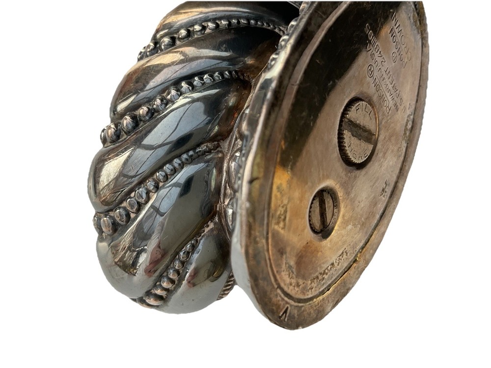 2 Lot Ronson Crown Silver Plate Table Top Lighter & Gold tone Replacement Lighte