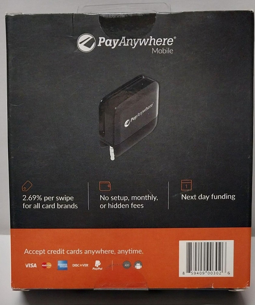 BNIB PayAnywhere Mobile Credit Card Reader Android iPhone Read Description