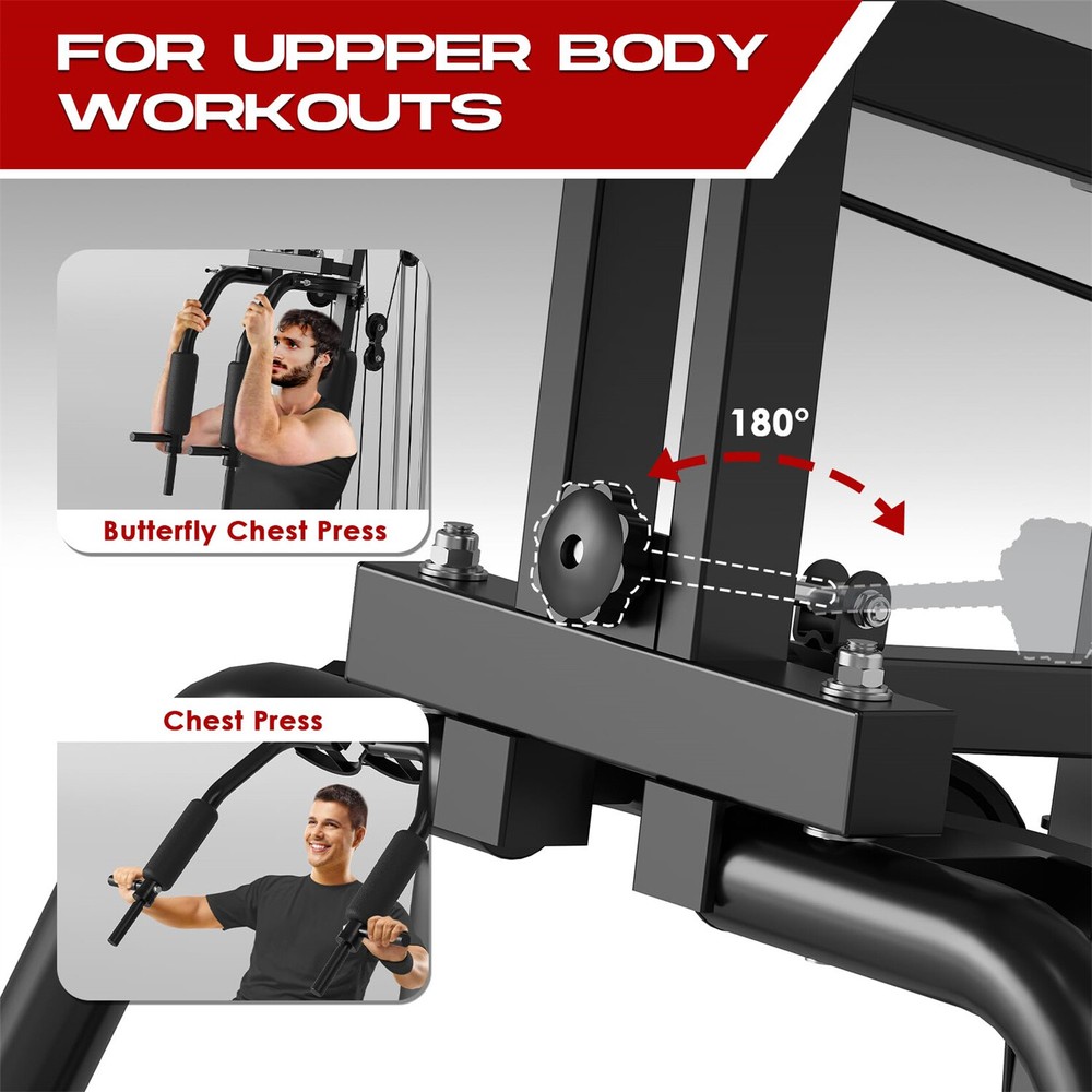 ✔️Home Gym Machine System with 100LBS Weight Stack Multifunctional Weight Machin