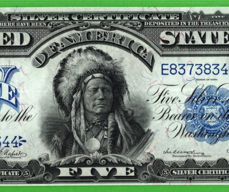 1899 💲5 SILVER CERTIFICATE 💸 CHIEF NOTE 💸 PMG 35