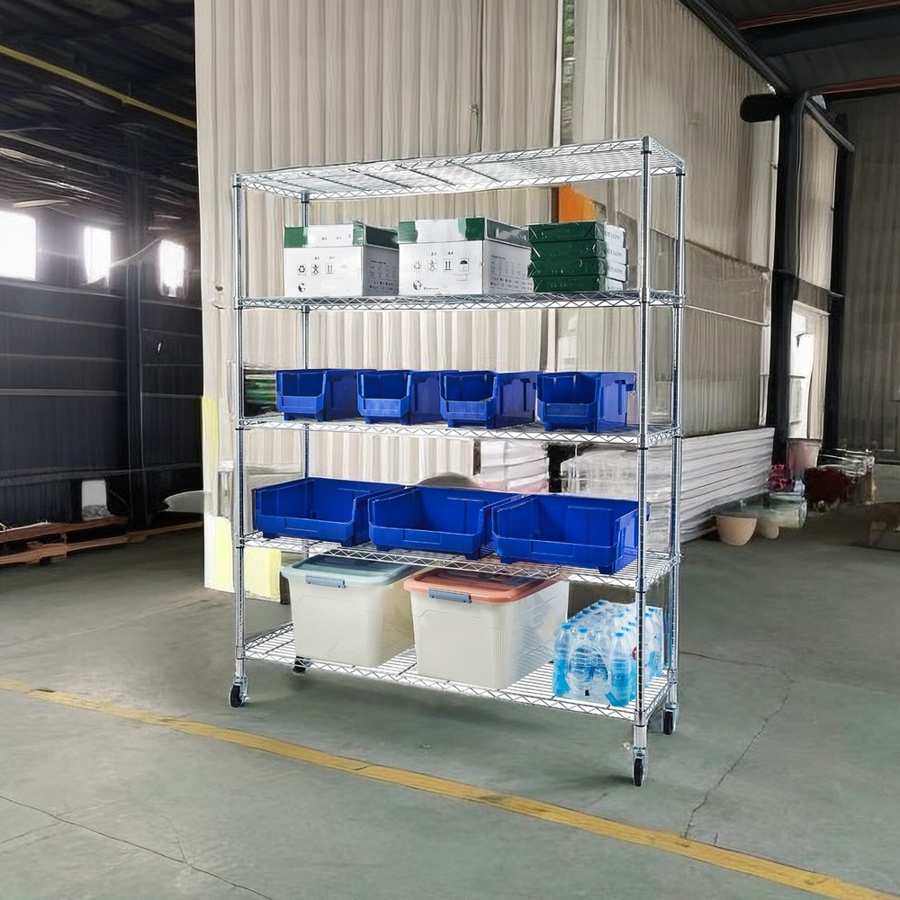 Practical Portable Storage Shelving, 5-Tier Storage Shelf, Storage Rack & Unit