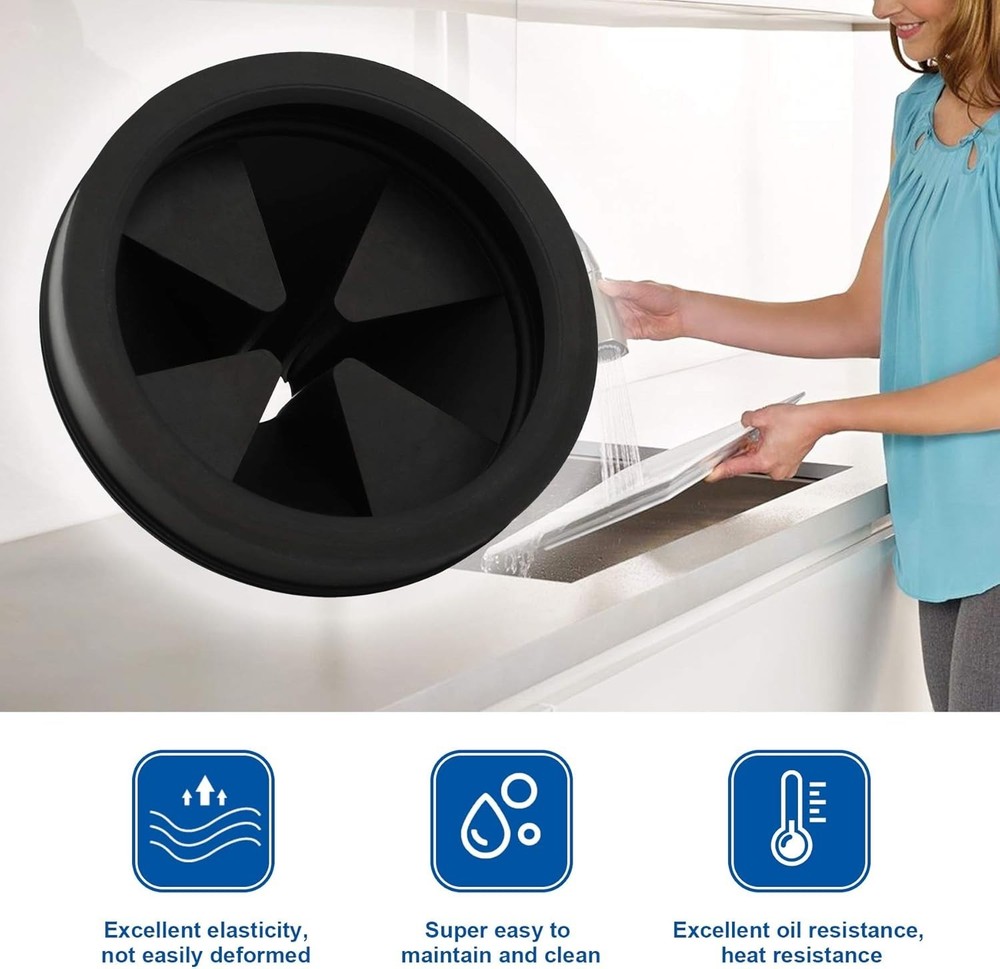 Easy-Clean 2-Pack Splash Guards for Garbage Disposals - 3 1/8 Inch Diameter