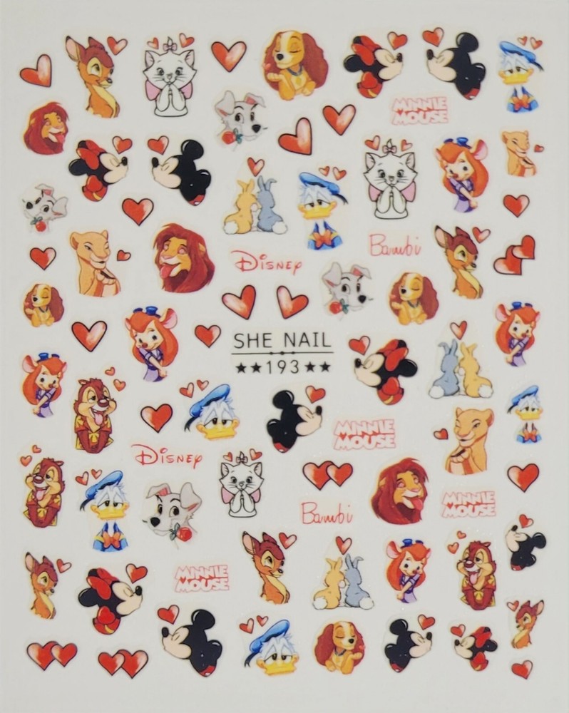 Disney Animals Love Nail Stickers