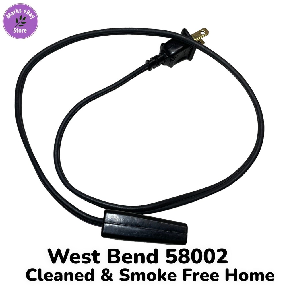 West Bend 58002 Coffee Percolator Power Cord Replacement 12-42 Cup