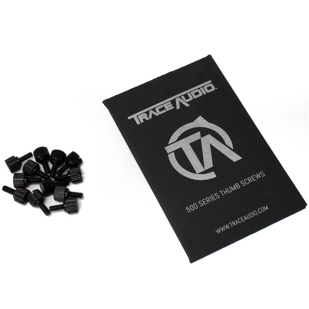 Trace Audio 500 Series Module Thumb Screws 4-40 Thread - 12-Pack, Black