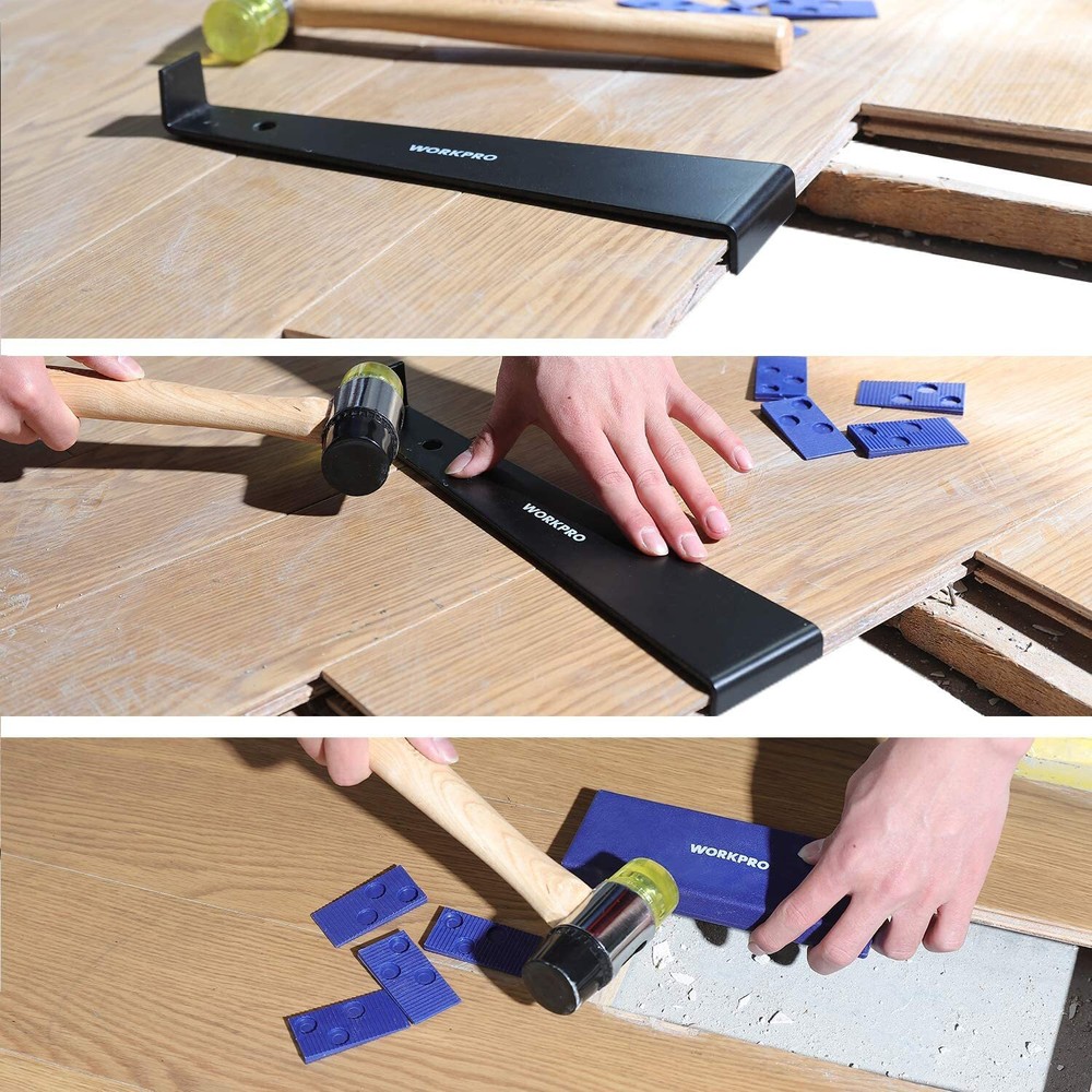 WORKPRO Laminate Wood Flooring Installation Kit Double-Faced Mallet Pull Bar Set