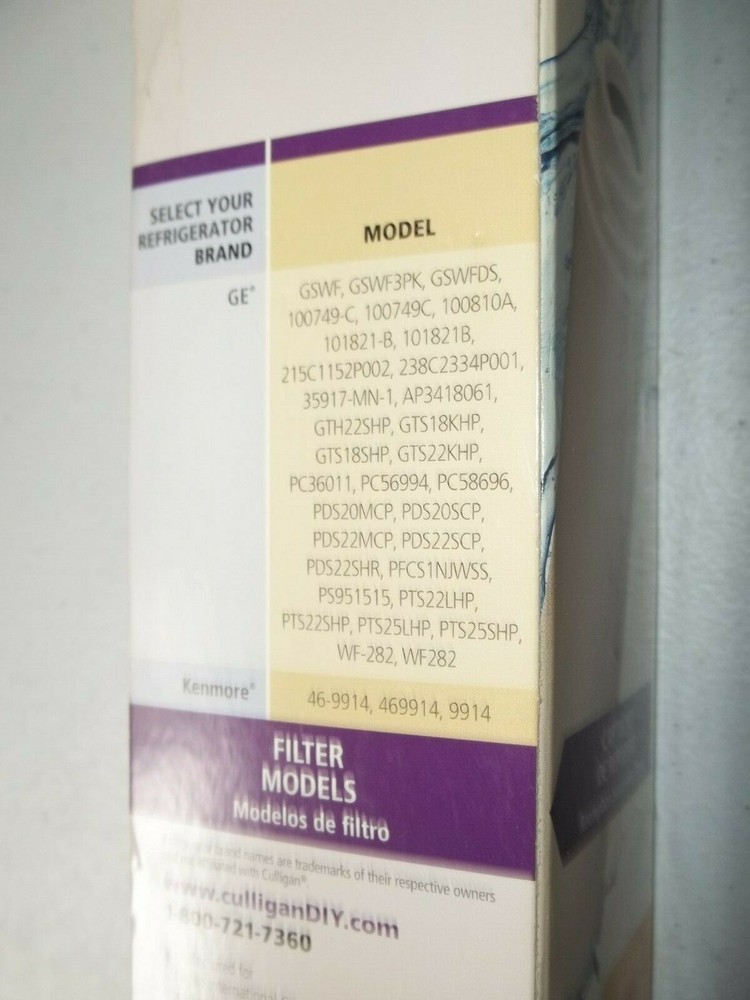 Culligan RF-G3A Advanced Filtration Refrig Water Filter - New