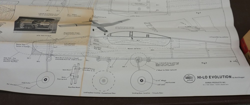 Dumas Hi-Lo Evolution Glider Model Airplane Kit, Hard to Find