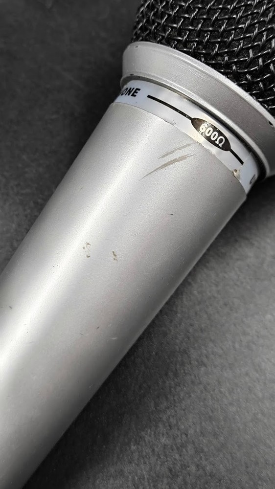 Uni-Directional Dynamic Microphone Used Working Silver