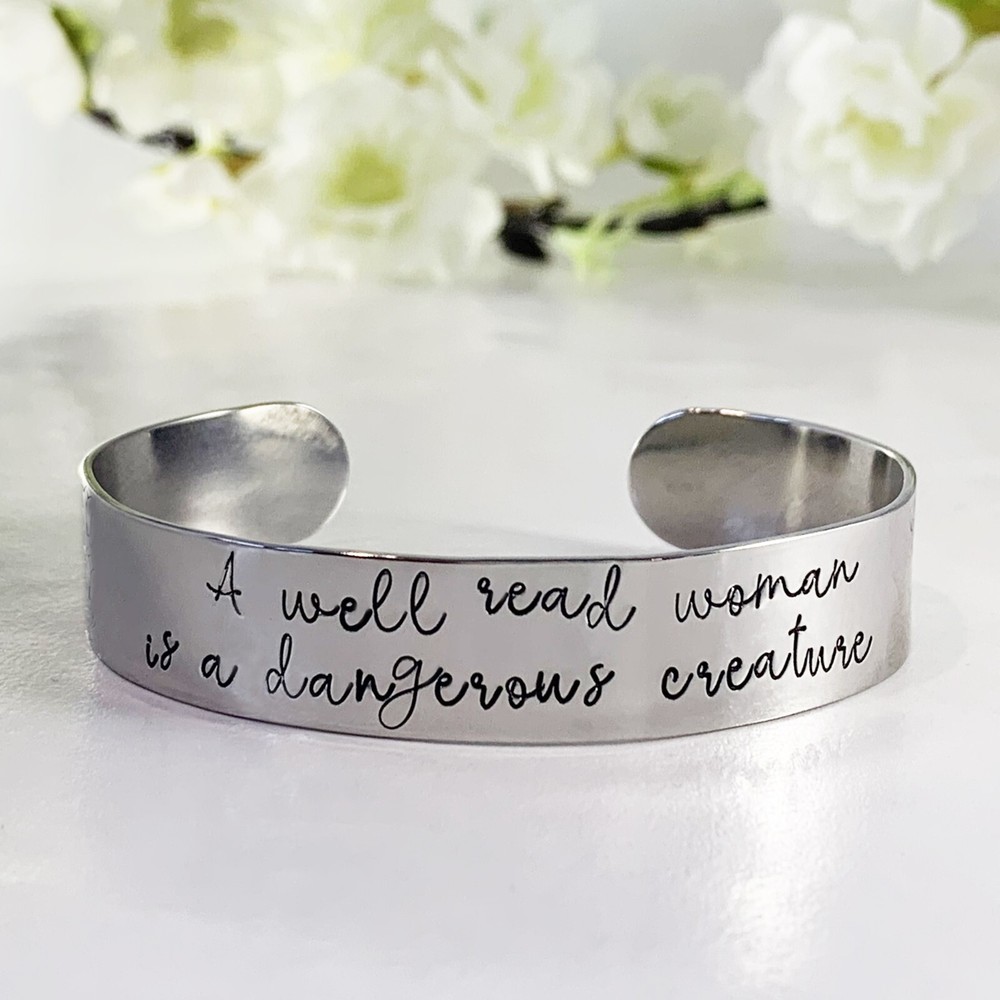 Wide Cuff Personalized Bracelet, quote, scripture, copper, stainless, NuGold