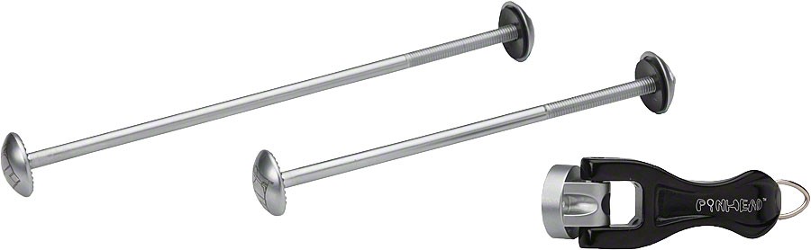 Pinhead 2-Pack Lockset: Wheel Skewer Set Bicycle QR Wheel Locks Antitheft