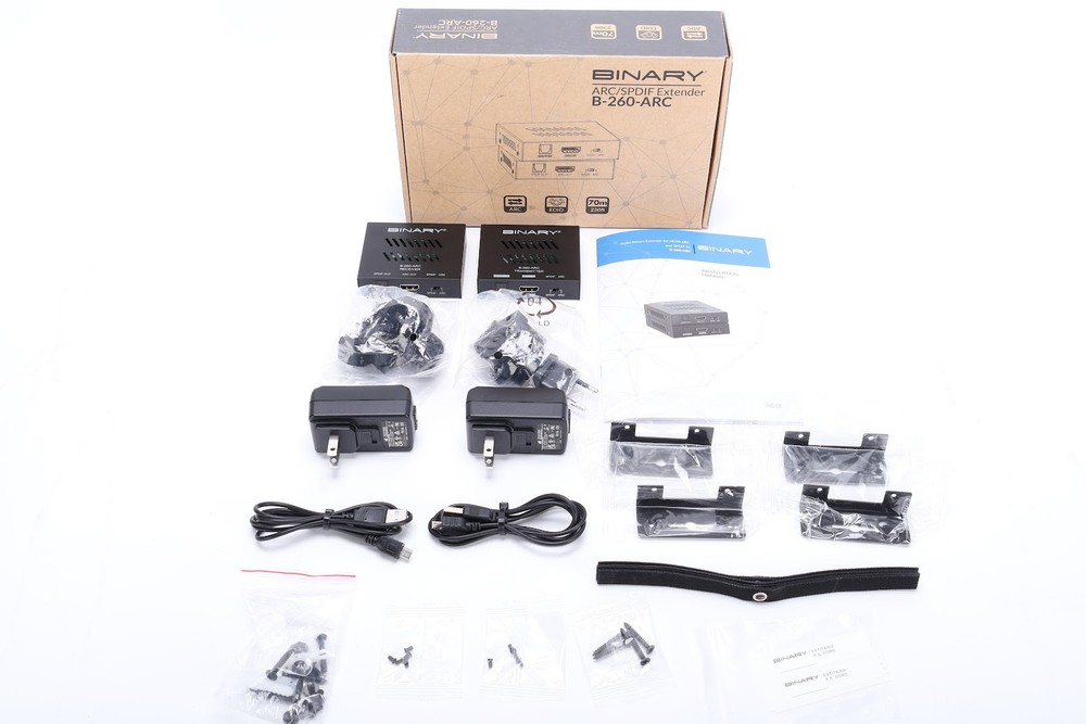 Binary B-260-ARC Audio Return Extender Transmitter and Receiver With Accessories