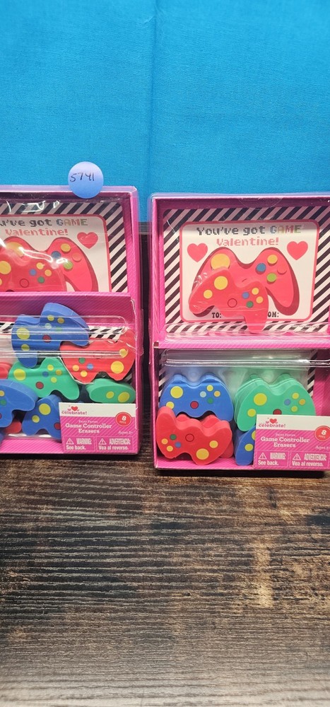 Game Controller Erasers Pack Of 8 2 Packs