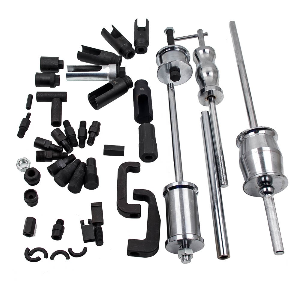 Auto Truck Diesel Injector Extractor Slide Hammer Puller Full Tools Set