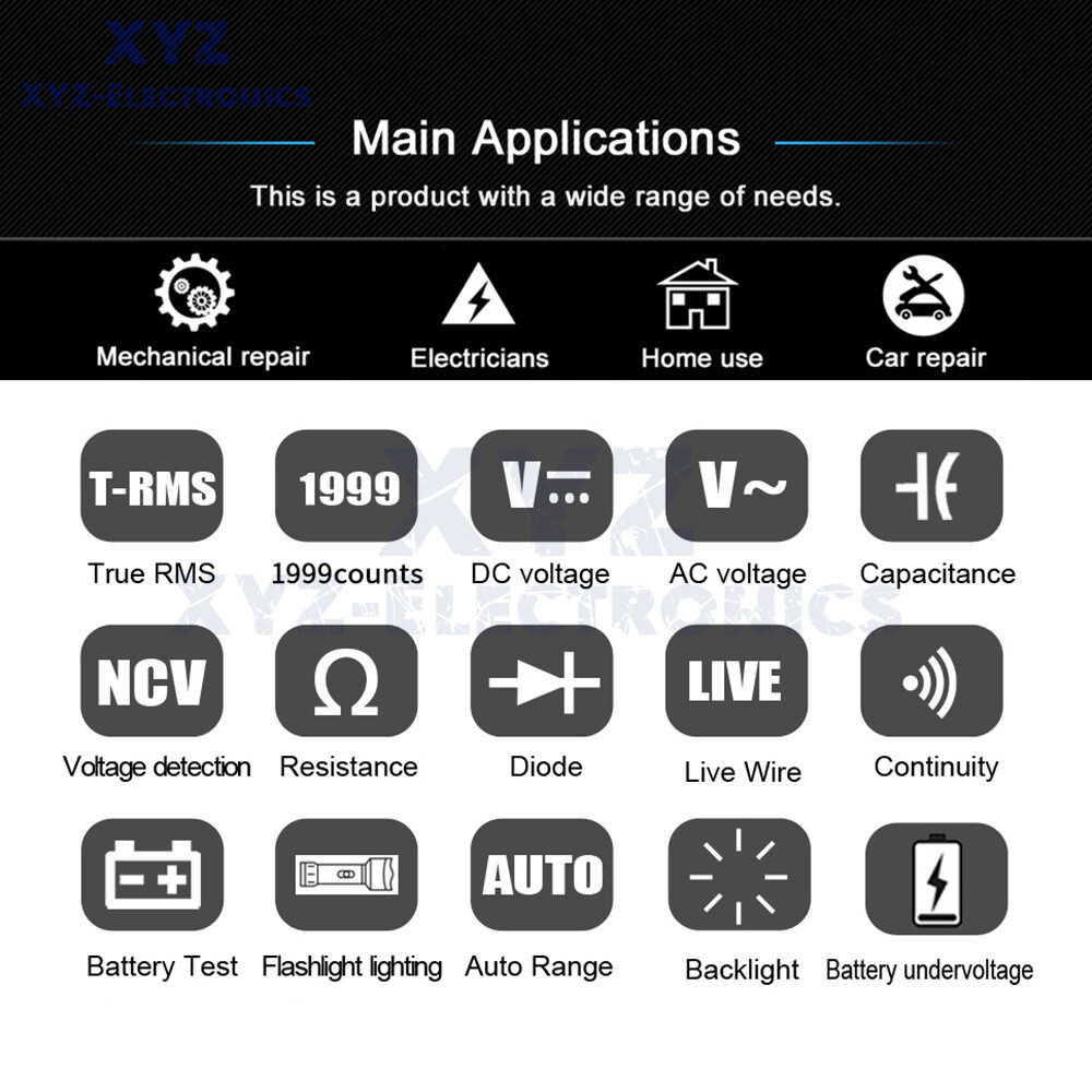 A1X Mini Multimeter LCD Digital DC/AC Voltage Resistance Tester Voltage Detector