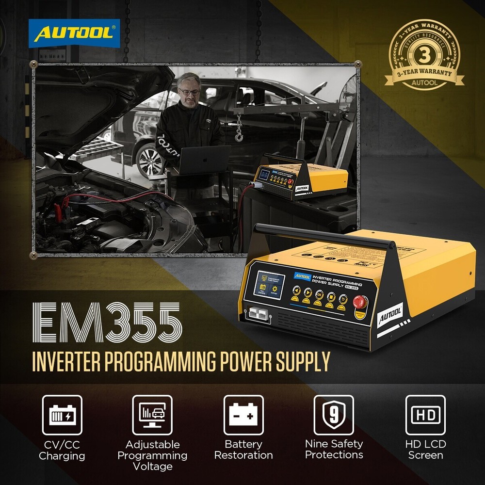 ECU Flash Reprogramming Power Supply Car Battery Charger with Rolling Tool Cart