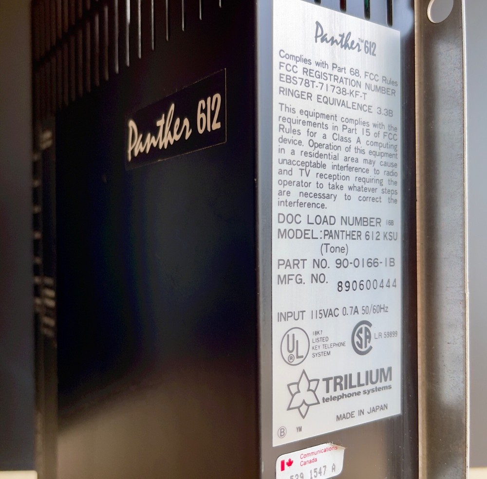 Trillium Panther 612 Electronic Key Phone System