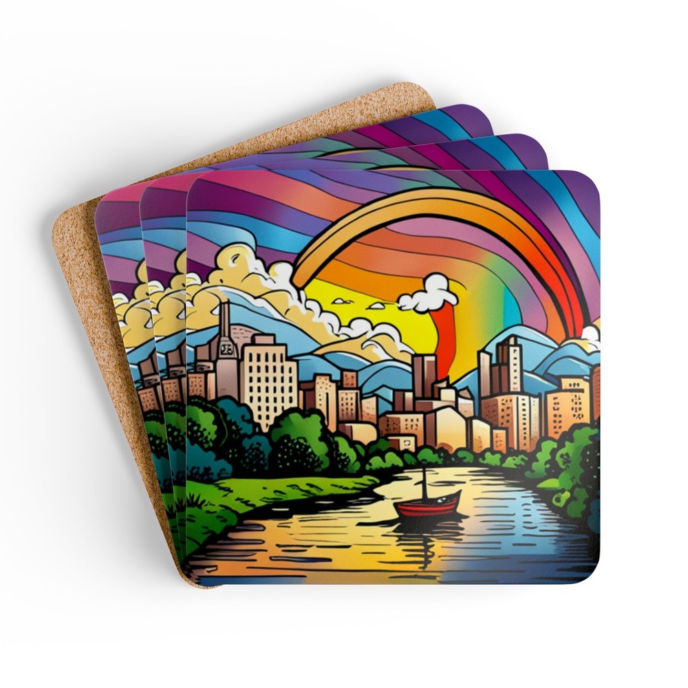 Corkwood Coaster Set